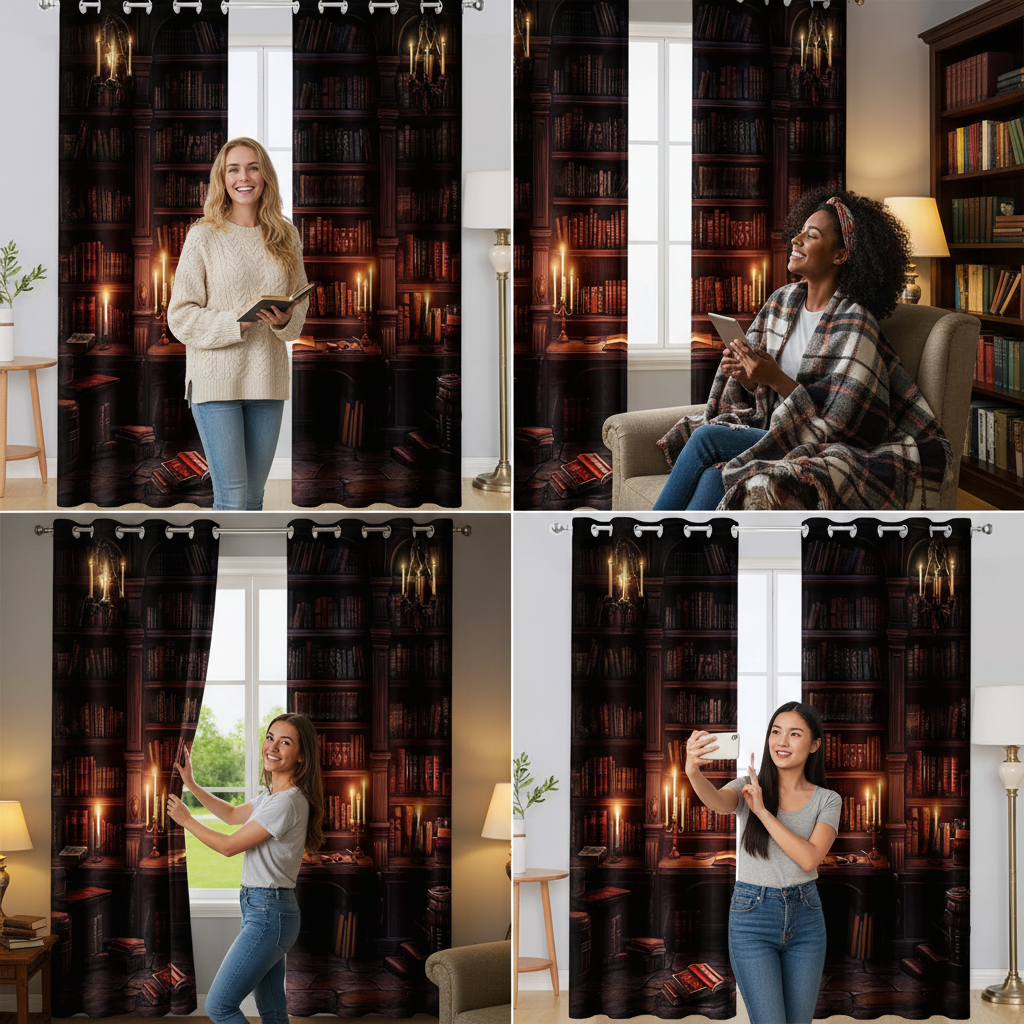 DesignLivingco-Bookshelf Curtain 52x84