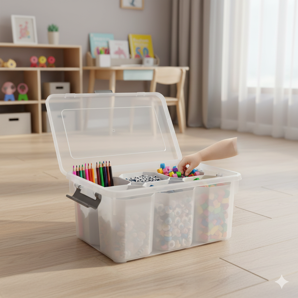 DesignLivingco-Storage Bin 17QT 6 Inserts