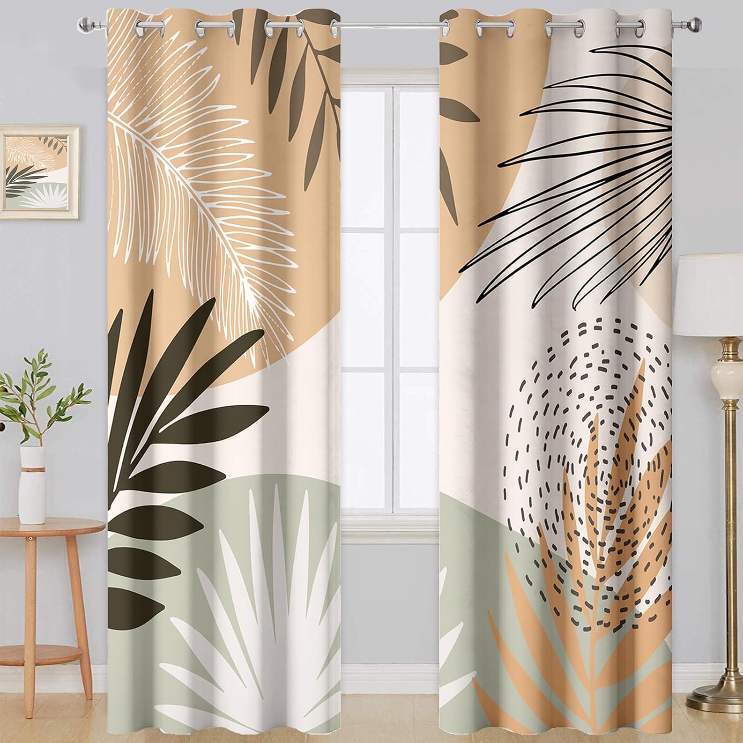DesignLivingco-Boho Geometric Curtain 52x96