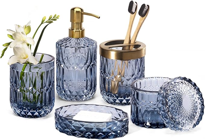 DesignLivingco-EMPO Bath Set 6pc Blue