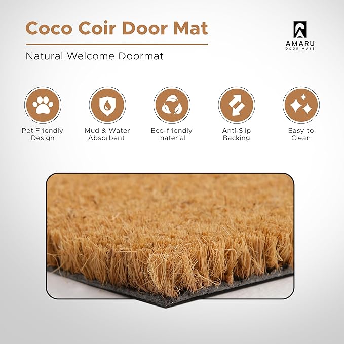 DesignLivingco-Ladybugs Coir Mat 17x29