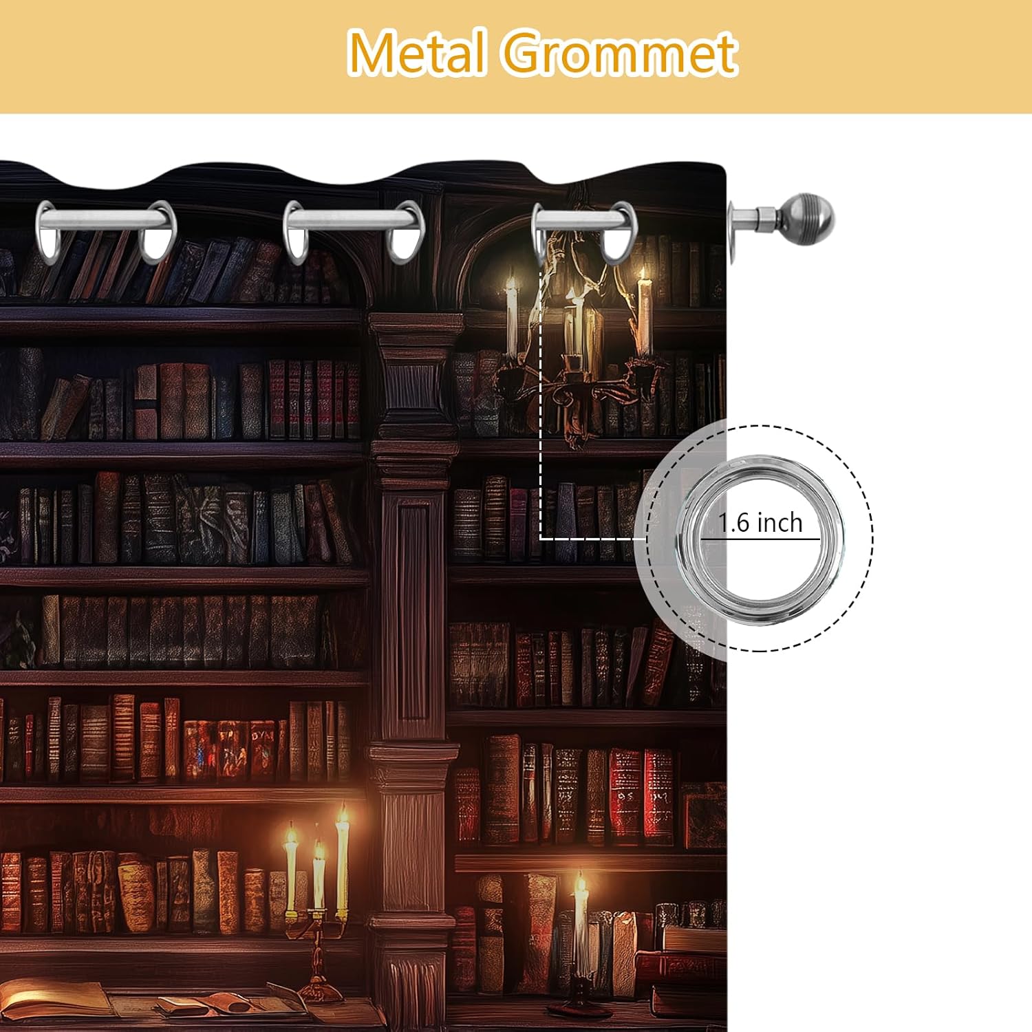 DesignLivingco-Bookshelf Curtain 52x84