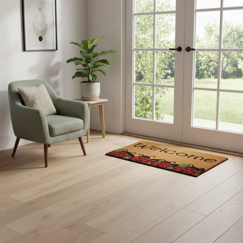 DesignLivingco-Ladybugs Coir Mat 17x29