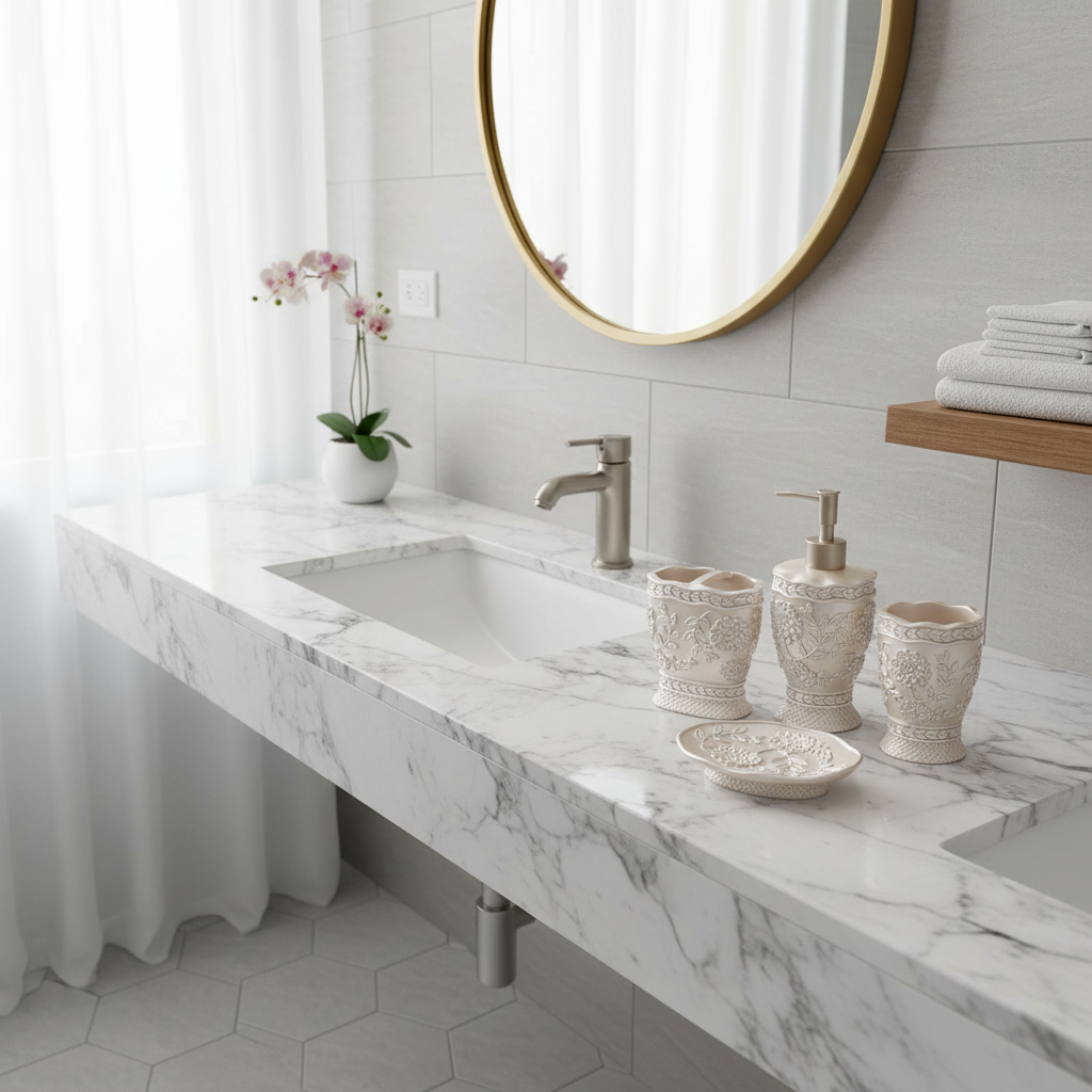 DesignLivingco-Rose Vine Bath Set 4pc