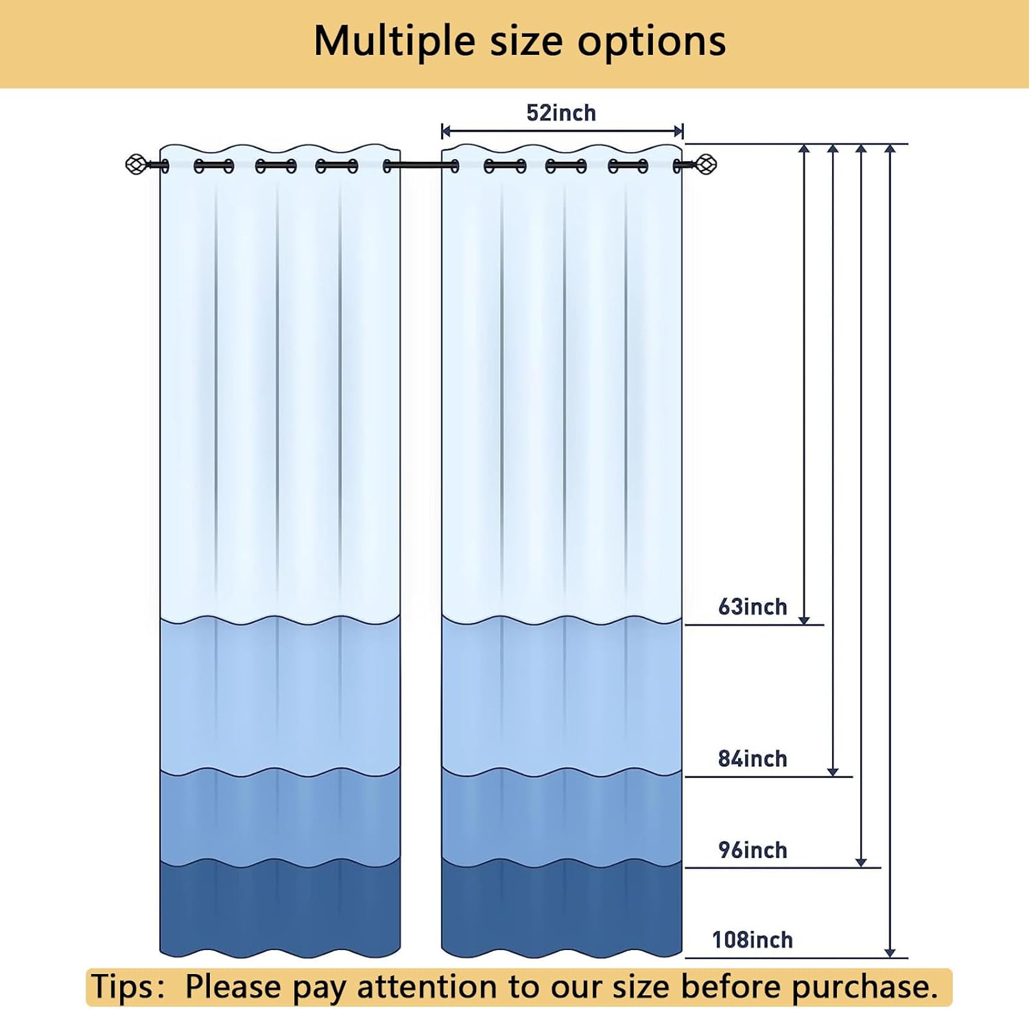 DesignLivingco-Boho Floral Blackout Curtains 52x96