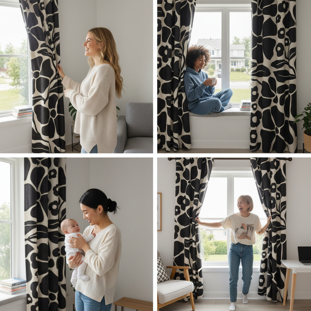 DesignLivingco-Boho Blackout Curtain 52x84