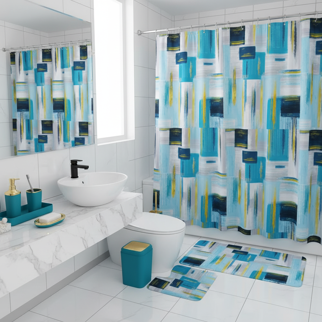 DesignLivingco – Teal Bath Set 25pc